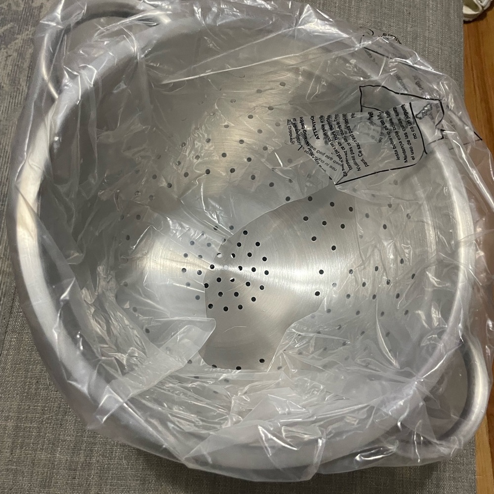 Crate&Barrel Silver Colander